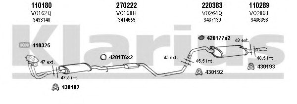 KLARIUS 960068E Exhaust System